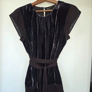 Chocolate brown velvet blouse